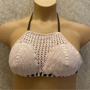 Xhilaration Pink Crochet Bikini Top